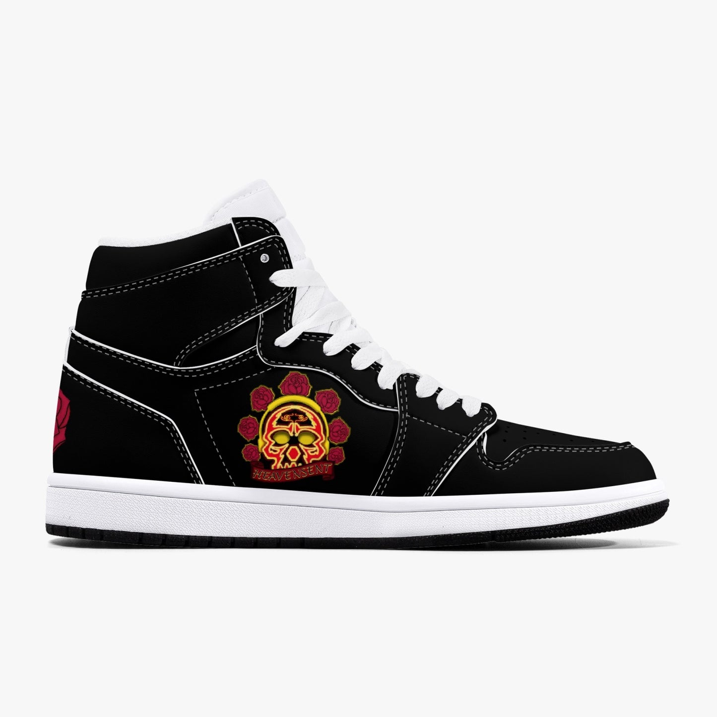 Heavensent Black High-Top Leather Sneakers